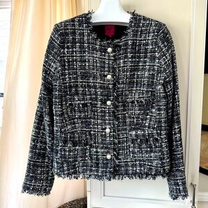 Veronica Virta | Jacket | Black/White Tweed | XL